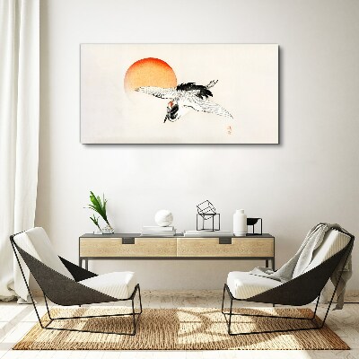 Obraz Canvas Zlatý úsvit so žeriavom