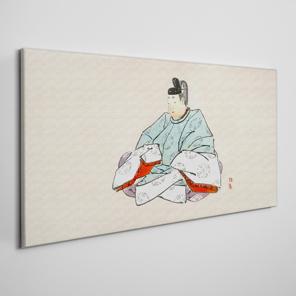 Obraz na plátne Japonský umelec v tradičnom kroji