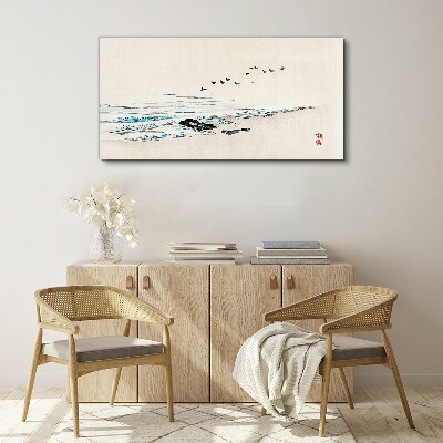 Obraz na plátne Plážové morské vtáky