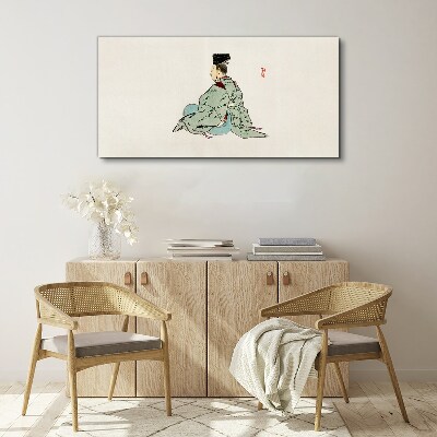 Obraz na plátne Japonská kráska v tradičnom kimone