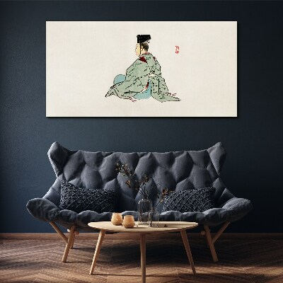 Obraz na plátne Japonská kráska v tradičnom kimone