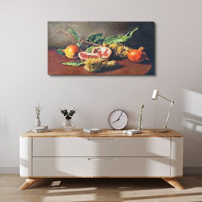 Obraz na plátne Ovocný vetva granátové jablko