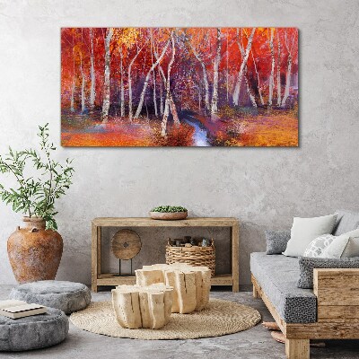 Obraz canvas Farebná jeseň v lese
