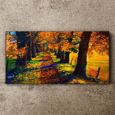Obraz canvas Golden Avenue v jesennom slnku