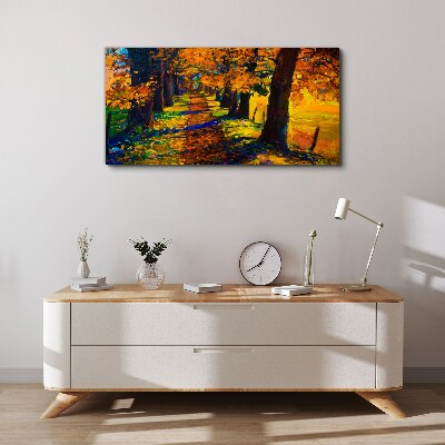 Obraz canvas Golden Avenue v jesennom slnku
