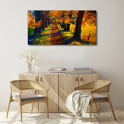 Obraz canvas Golden Avenue v jesennom slnku