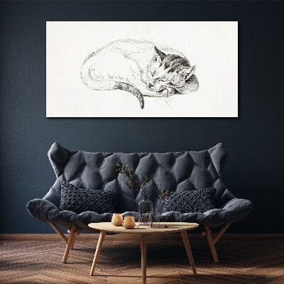 Obraz na plátne Kreslenie zvierat mačka
