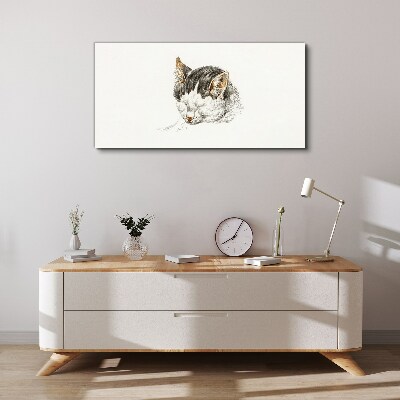 Obraz na plátne Kreslenie zvierat mačka