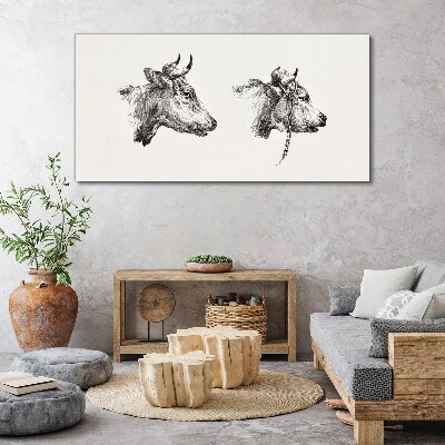 Obraz na plátne Kresba kravy zvierat