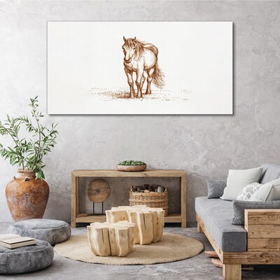 Obraz na plátne Kreslenie zvieracieho kone