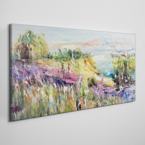 Obraz canvas Farebná prímorská krajina