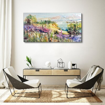 Obraz canvas Farebná prímorská krajina