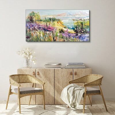 Obraz canvas Farebná prímorská krajina