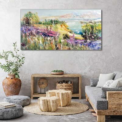 Obraz canvas Farebná prímorská krajina