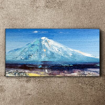Obraz canvas Abstrakcia Lake Mount Nebo