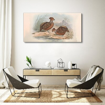 Obraz Canvas Pokojná krajina s vtákmi