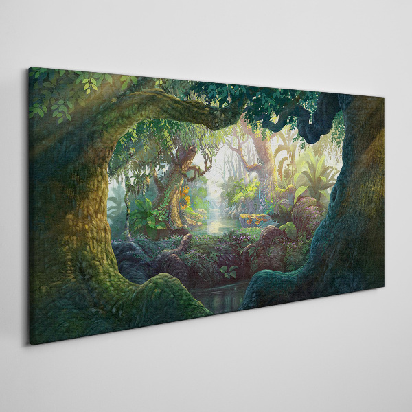 Obraz canvas Tajomný les plný života