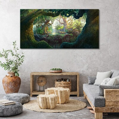 Obraz canvas Tajomný les plný života