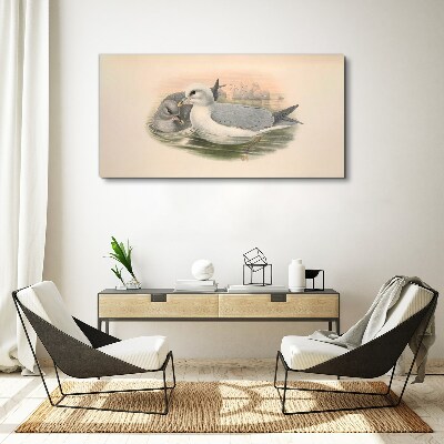 Obraz Canvas Morské vtáky v pokojnej vode