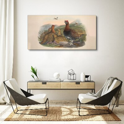 Obraz Canvas Rodina vtákov v ich prirodzenom prostredí