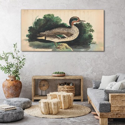 Obraz Canvas Kačica obklopená zeleňou