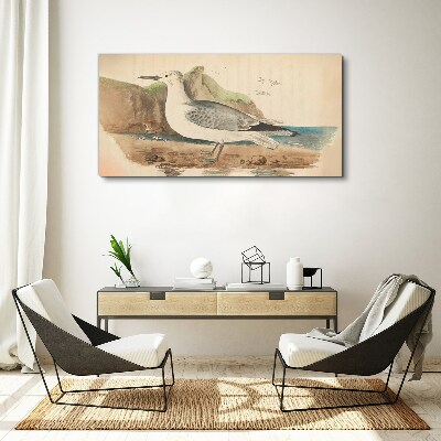 Obraz Canvas Morský vták na pláži