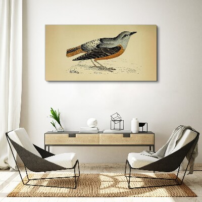 Obraz Canvas Vtáčik v pastelových odtieňoch