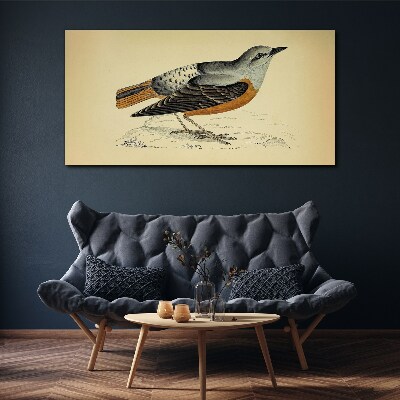 Obraz Canvas Vtáčik v pastelových odtieňoch