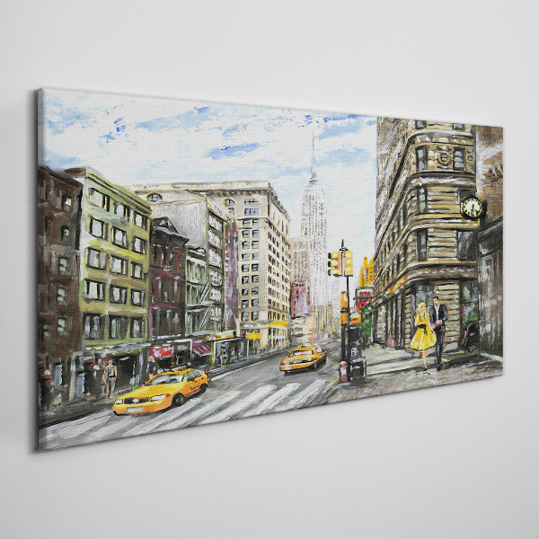 Obraz canvas Newyorská ulica v žltých taxíkoch