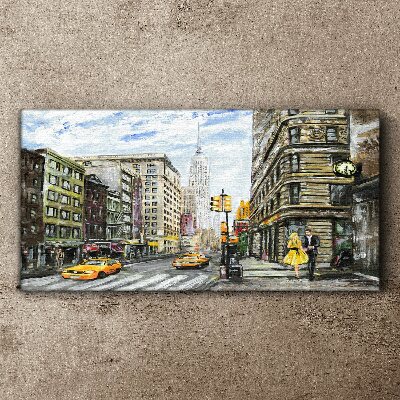 Obraz canvas Newyorská ulica v žltých taxíkoch