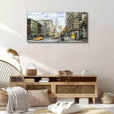 Obraz canvas Newyorská ulica v žltých taxíkoch