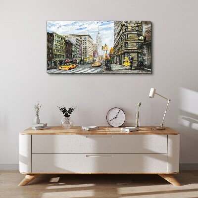 Obraz canvas Newyorská ulica v žltých taxíkoch