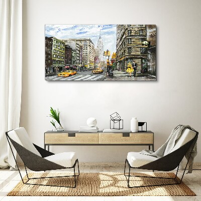 Obraz canvas Newyorská ulica v žltých taxíkoch