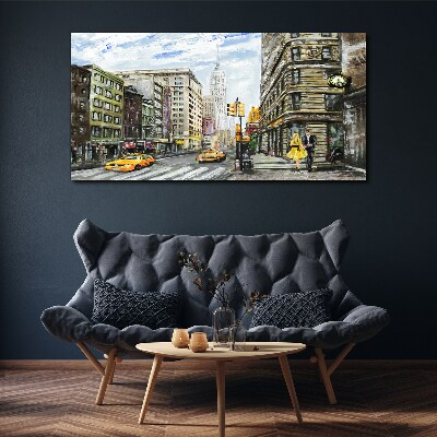 Obraz canvas Newyorská ulica v žltých taxíkoch