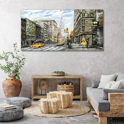 Obraz canvas Newyorská ulica v žltých taxíkoch
