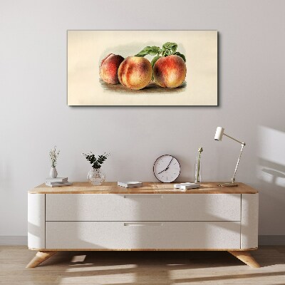 Obraz na plátne Broskyňové ovocné listy
