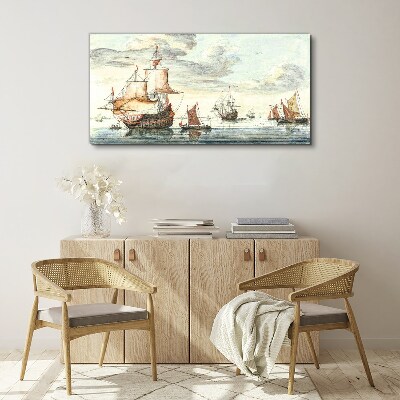 Obraz na plátne Morské lode Oceánska obloha