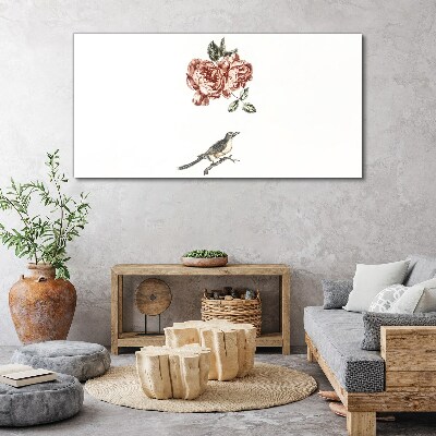 Obraz na plátne Zvieracie vtáky kvety