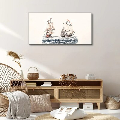 Obraz na plátne Morské vlny lodi