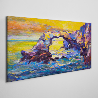 Obraz canvas Abstrakcie západ slnka