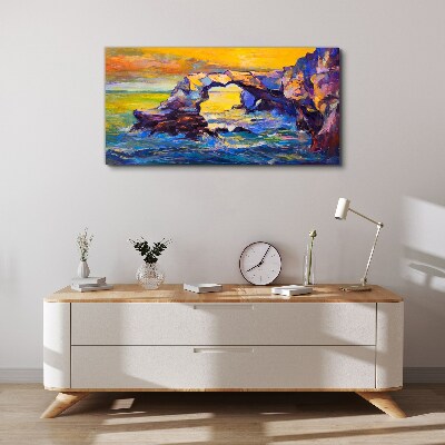 Obraz canvas Západ slnka nad morskou bránou