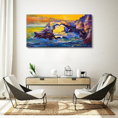 Obraz canvas Západ slnka nad morskou bránou
