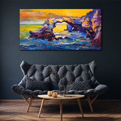 Obraz canvas Západ slnka nad morskou bránou