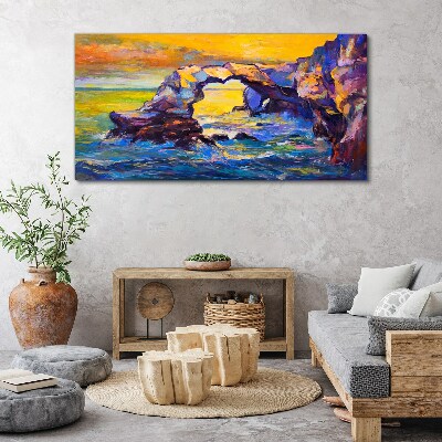 Obraz canvas Západ slnka nad morskou bránou