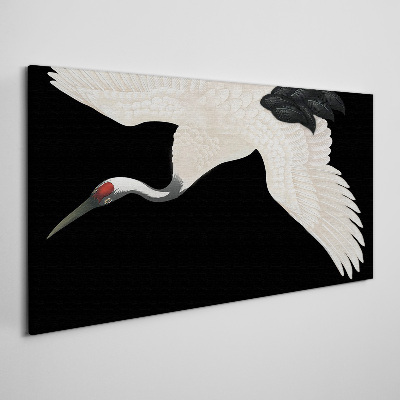 Obraz canvas Elegancia bielej siluety žeriavu
