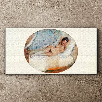 Obraz na plátne Nahá žena na posteli van Gogh