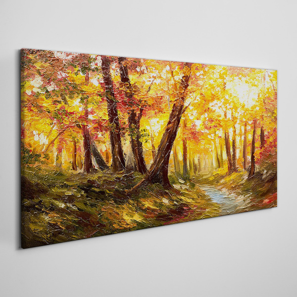 Obraz canvas Zlatý les na slnku