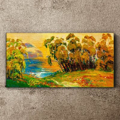 Obraz na plátne Lúka lesné vodu slnka