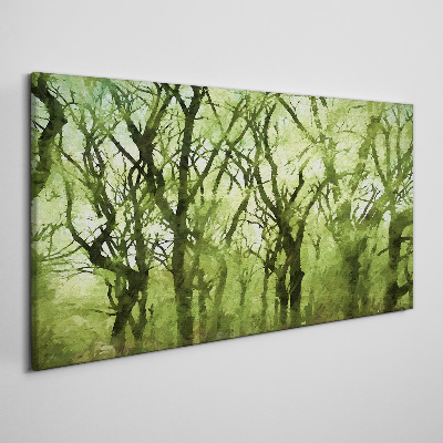 Obraz canvas Zelené lesy v hmlistom svetle
