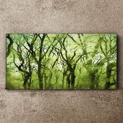 Obraz canvas Zelené lesy v hmlistom svetle